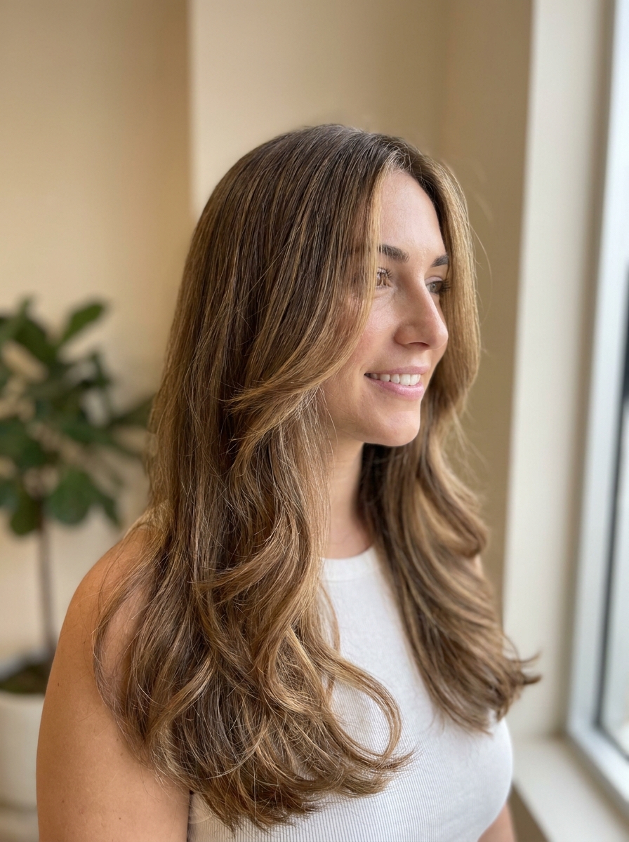 Long Layers mit Soft Blowout als Long Layers Haircut Inspiration 2026